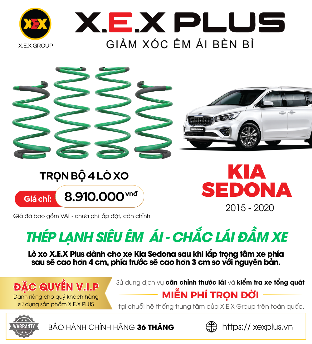 LÒ XO KIA SEDONA – X.E.X PLUS