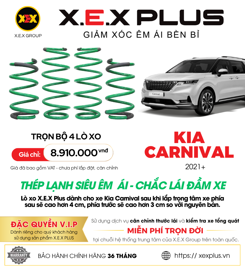 LÒ XO KIA CARNIVAL – X.E.X PLUS