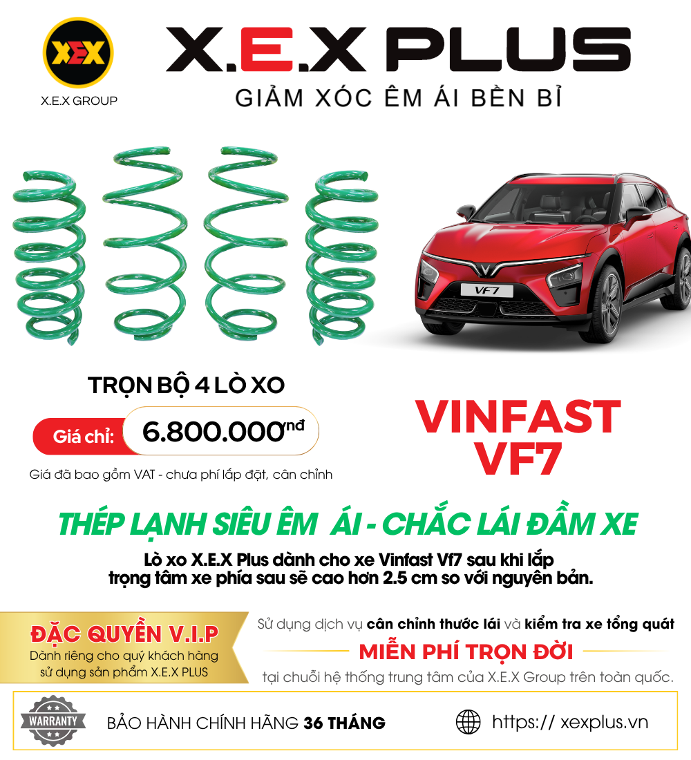 LÒ XO VINFAST VF7 – X.E.X PLUS