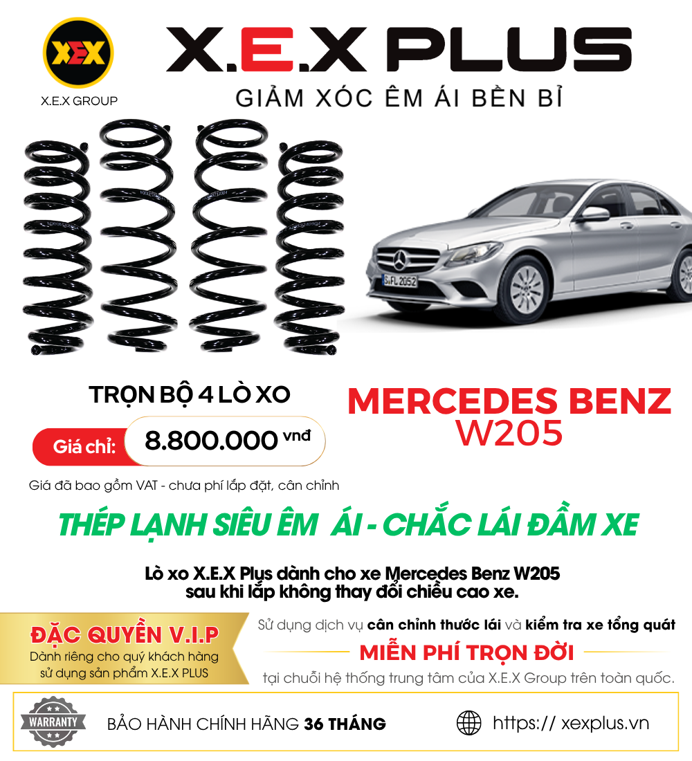 LÒ XO MERCEDES W205 – X.E.X PLUS