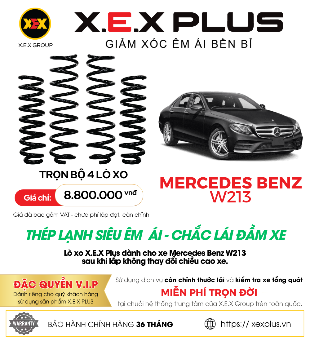 LÒ XO MERCEDES W213 – X.E.X PLUS