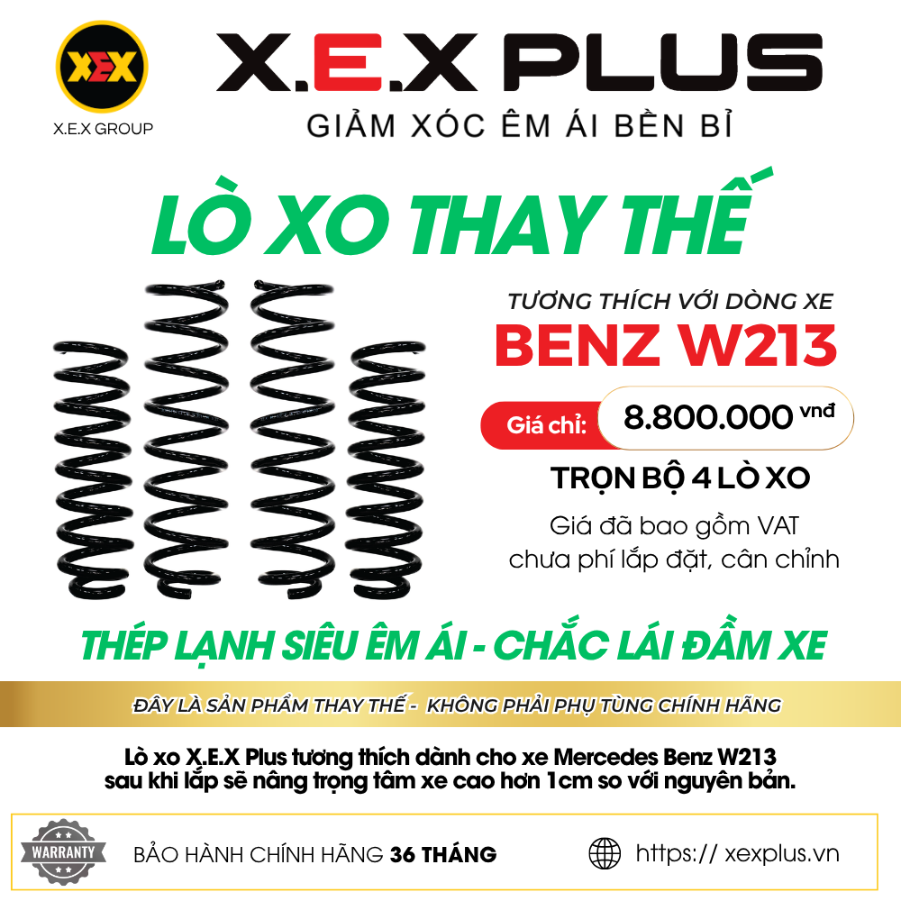 LÒ XO THAY THẾ TƯƠNG THÍCH MERCEDES W213 – X.E.X PLUS
