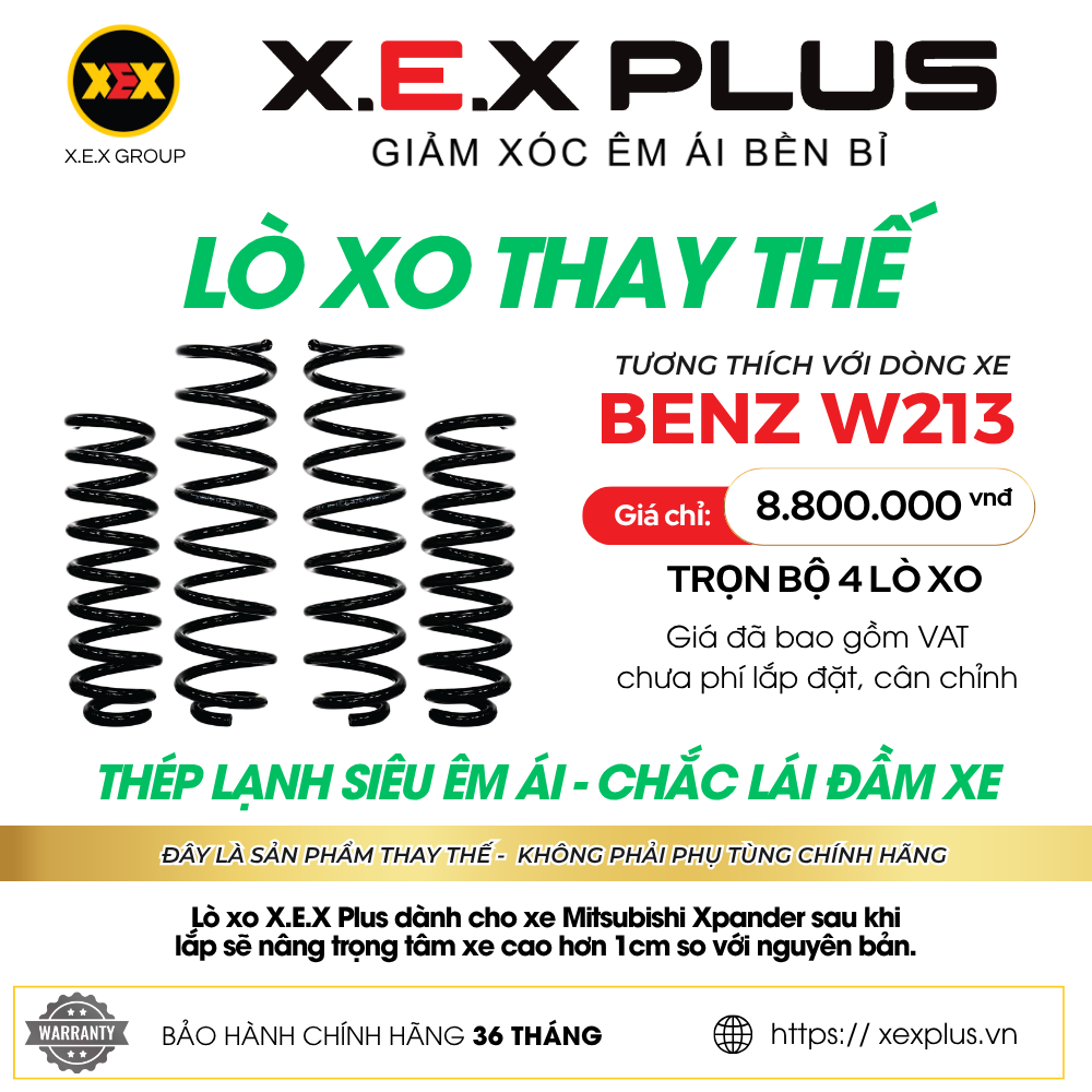 LÒ XO THAY THẾ TƯƠNG THÍCH MERCEDES W213 – X.E.X PLUS