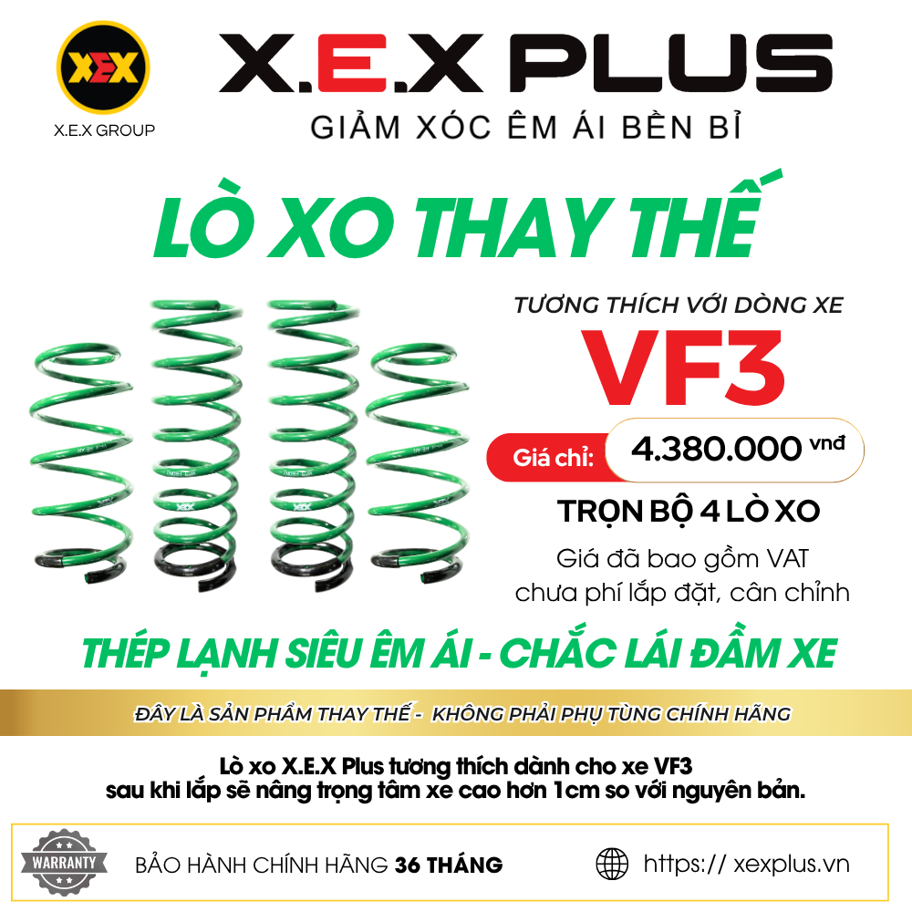 LÒ XO THAY THẾ TƯƠNG THÍCH VF3 – X.E.X PLUS