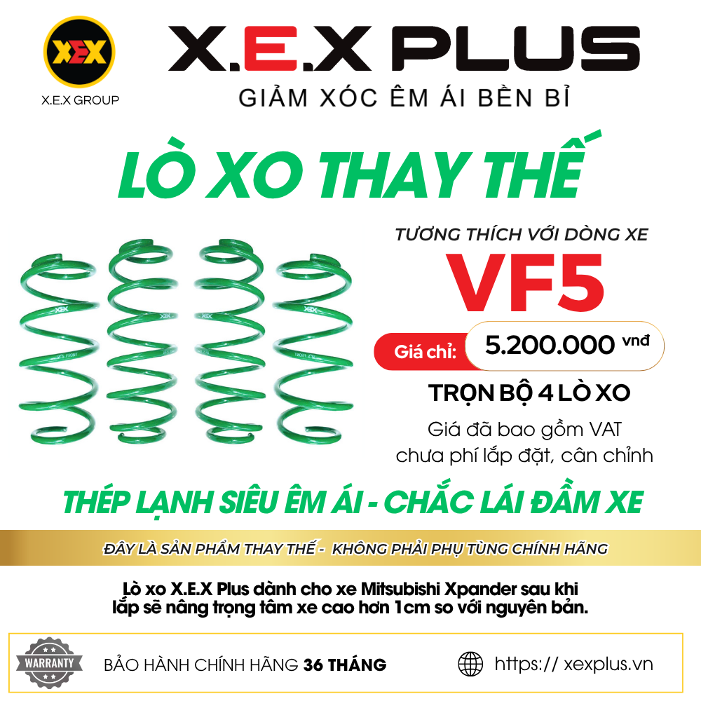 LÒ XO THAY THẾ TƯƠNG THÍCH VF5 – X.E.X PLUS