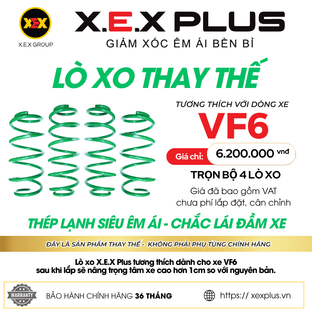 LÒ XO THAY THẾ TƯƠNG THÍCH VF6 – X.E.X PLUS