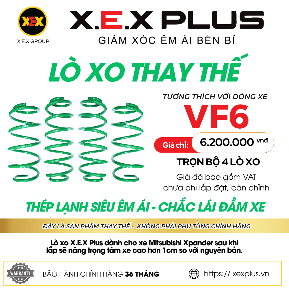 LÒ XO THAY THẾ TƯƠNG THÍCH VF6 – X.E.X PLUS