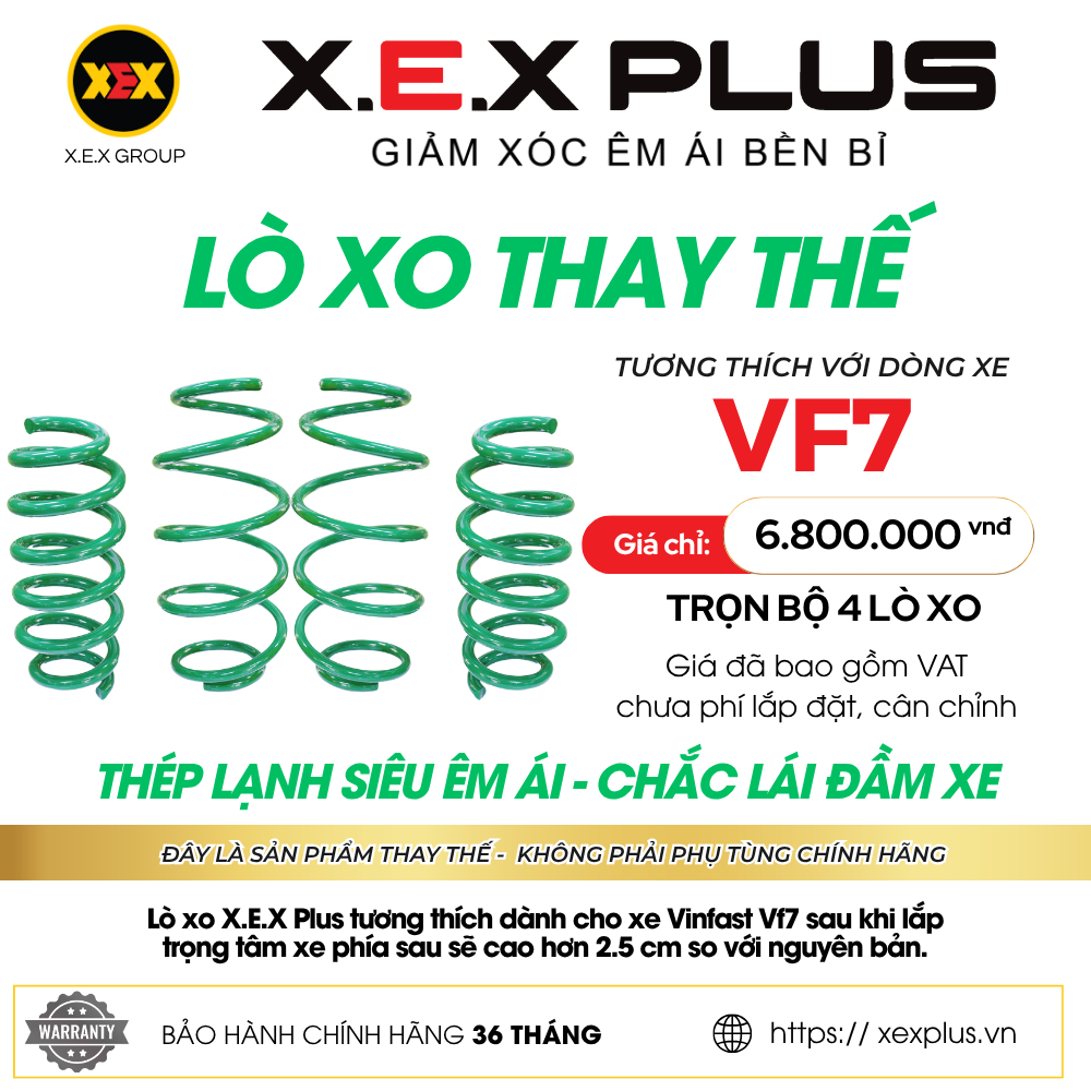 LÒ XO THAY THẾ TƯƠNG THÍCH VF7 – X.E.X PLUS