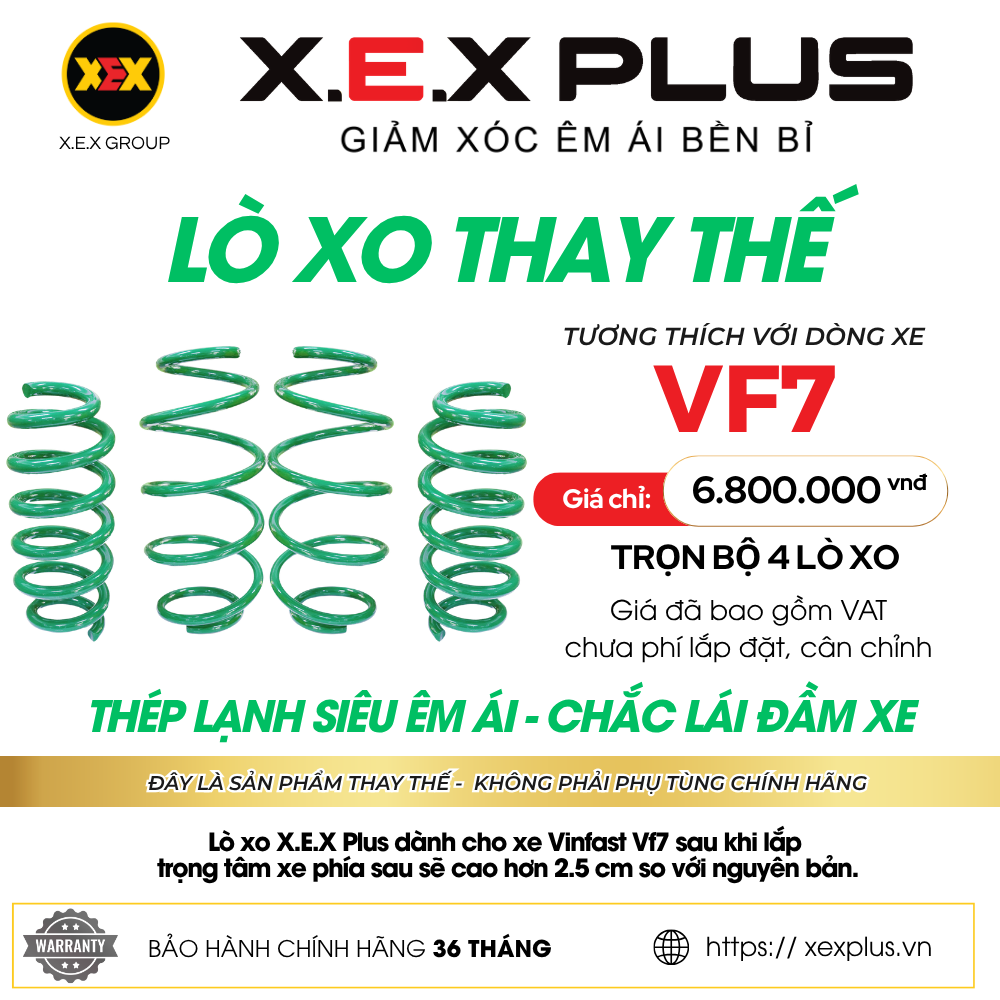 LÒ XO THAY THẾ TƯƠNG THÍCH VF7 – X.E.X PLUS