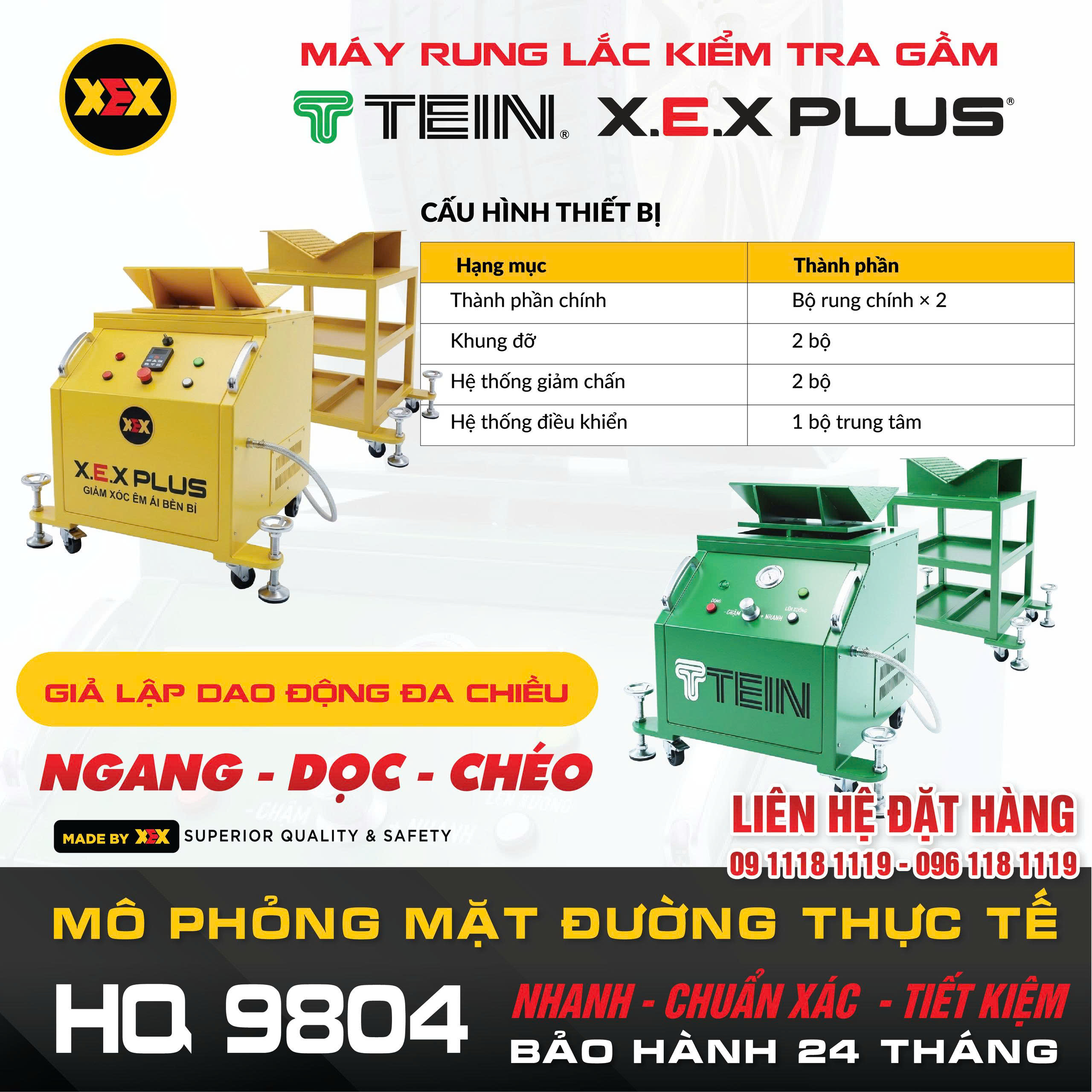 Máy Rung Lắc Kiểm tra Gầm Ô Tô TEIN – X.E.X Plus HQ 9804
