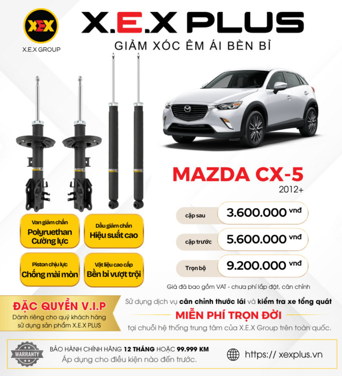 Phuộc Nhún Mazda CX5 - X.E.X Plus Giảm Xóc Êm Ái Bền Bỉ 1 2