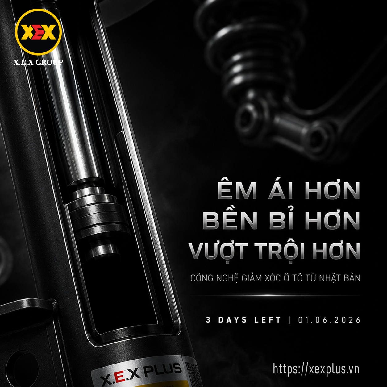Giảm Xóc Êm Ái X.E.X Plus – Dòng Giảm Xóc Bền Bỉ, Vận Hành Mượt Mà Cho Mọi Hành Trình