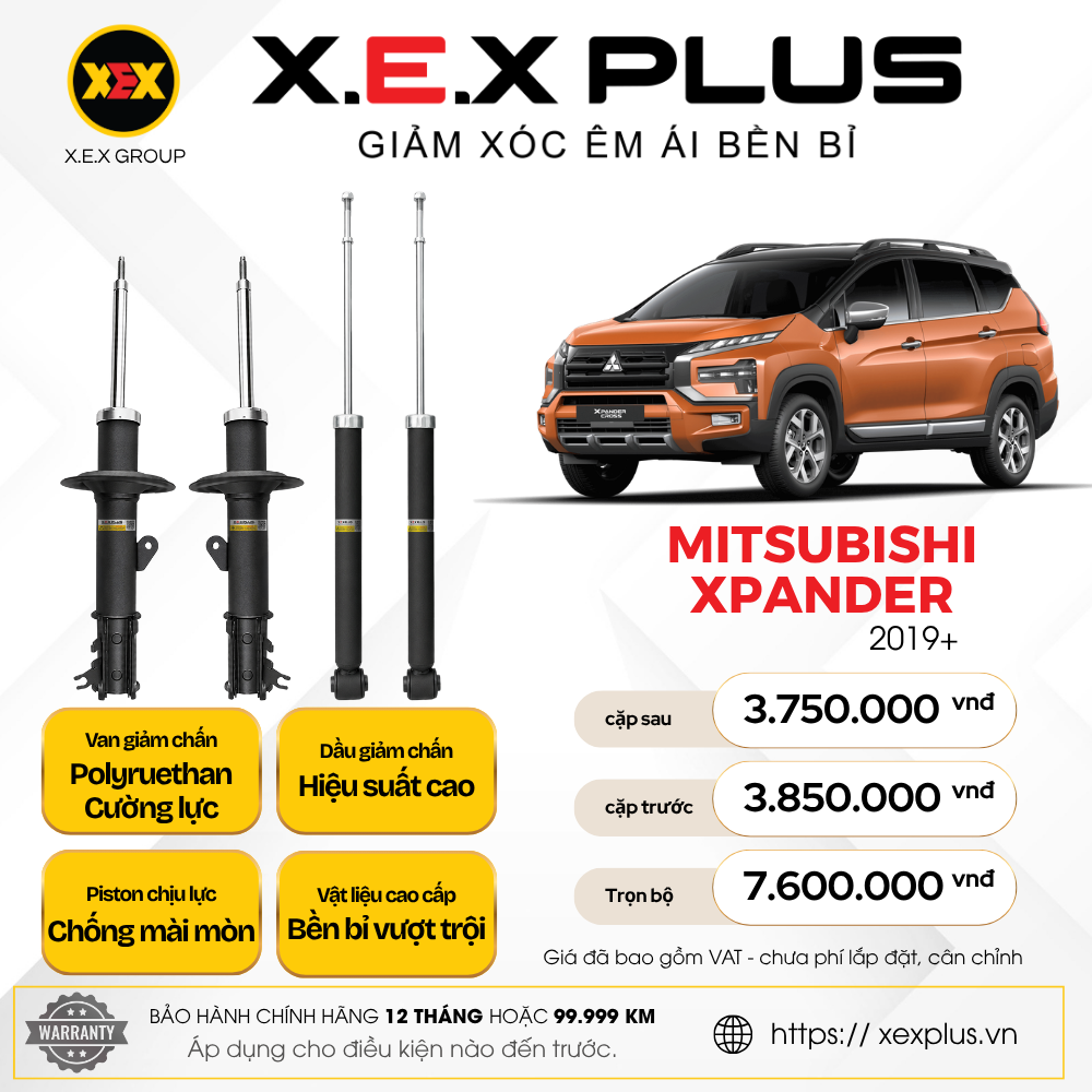 Phuộc Nhún Mitsubishi Xpander – X.E.X Plus Giảm Xóc Êm Ái Bền Bỉ