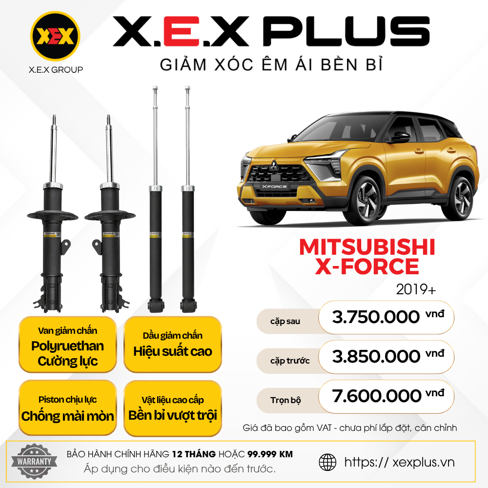 Phuộc Nhún Mitsubishi XForce – X.E.X Plus Giảm Xóc Êm Ái Bền Bỉ