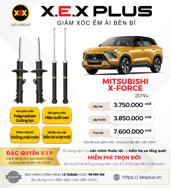 Phuộc Nhún Mitsubishi XForce - X.E.X Plus Giảm Xóc Êm Ái Bền Bỉ 1 13