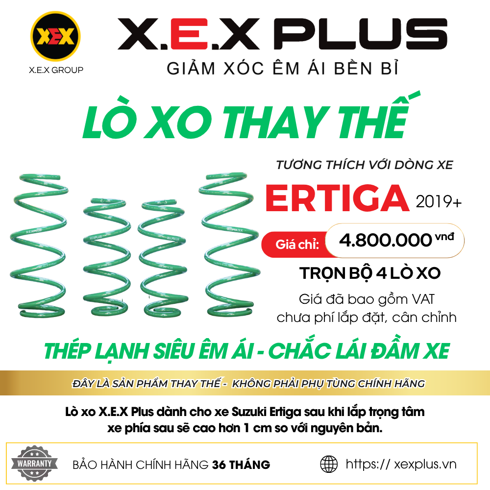 LÒ XO THAY THẾ TƯƠNG THÍCH ERTIGA – X.E.X PLUS