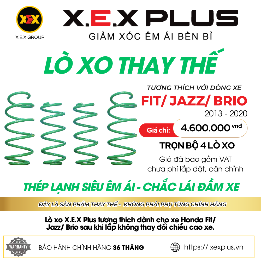 LÒ XO THAY THẾ TƯƠNG THÍCH FIT/ JAZZ/ BRIO – X.E.X PLUS
