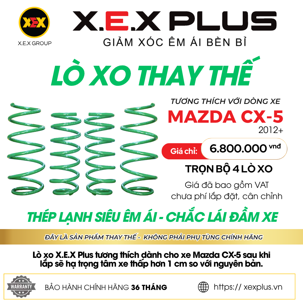 LÒ XO THAY THẾ TƯƠNG THÍCH MAZDA CX-5 – X.E.X PLUS
