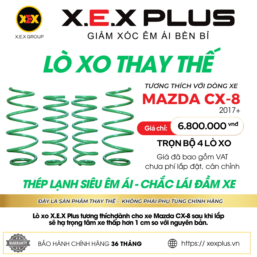 LÒ XO THAY THẾ TƯƠNG THÍCH MAZDA CX-8 – X.E.X PLUS