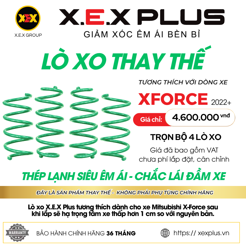 LÒ XO THAY THẾ TƯƠNG THÍCH XFORCE – X.E.X PLUS